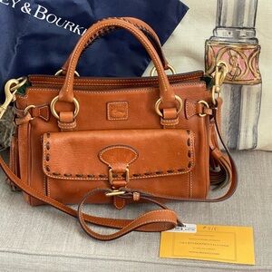DOONEY & BOURKE ‘12 Florentine Brown Leather Satchel Bag Never Carried🍂Dust-bag